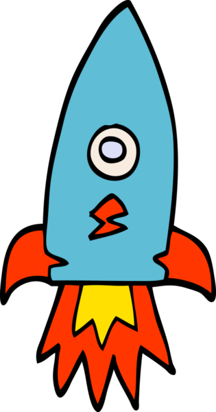 bir insan tarafından çizilmiş karalama uzay roketi
