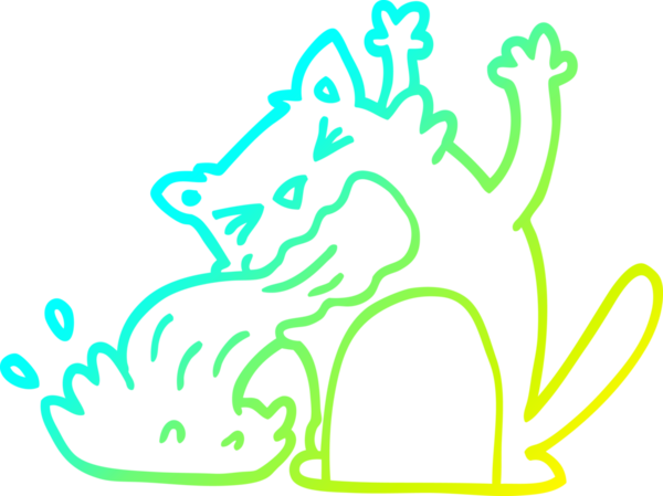 Bir çizgi film kedisinin insan tarafından çizilmiş soğuk çizgi çizgisi.