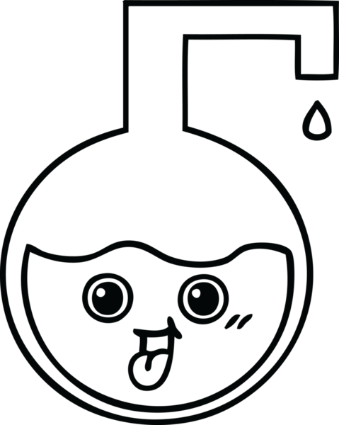 Bir insan tarafından çizilmiş bir bilim deneyinin çizgi çizimi