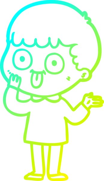 Bir insan tarafından çizilmiş soğuk çizgi çizgi film karakteri.