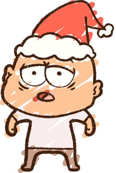 Bir insan tarafından çizilen Noel Adam Tebeşiri