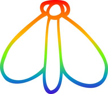 gökkuşağı gradyan çizgi çizimi Bir insan tarafından çizilmiş güve