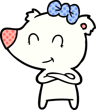 Bir insan tarafından çizilmiş kutup ayısı karikatürü