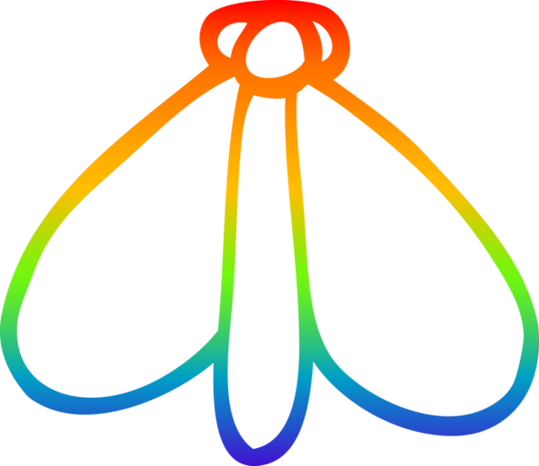 gökkuşağı gradyan çizgi çizimi Bir insan tarafından çizilmiş güve