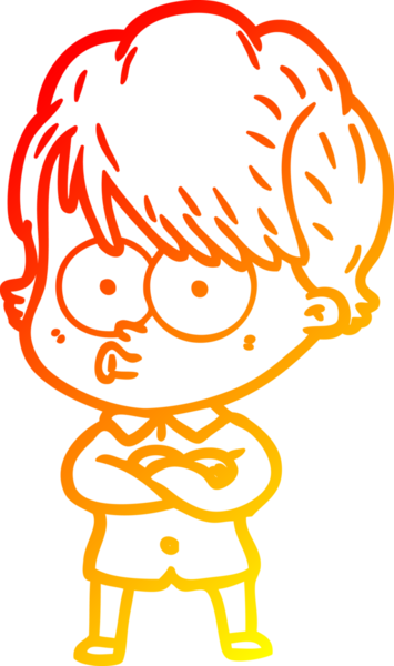 Bir insan tarafından çizilmiş bir karikatür kadın çizimi