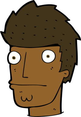 bir insan tarafından çizilmiş sinirli bir adam.