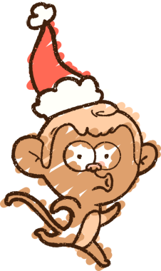 Bir insan tarafından çizilen Çılgın Maymun Tebeşiri