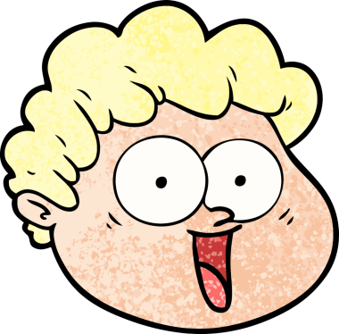 Bir insan tarafından çizilmiş erkek yüzü.