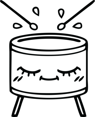 Bir insan tarafından çizilmiş davul çizimi