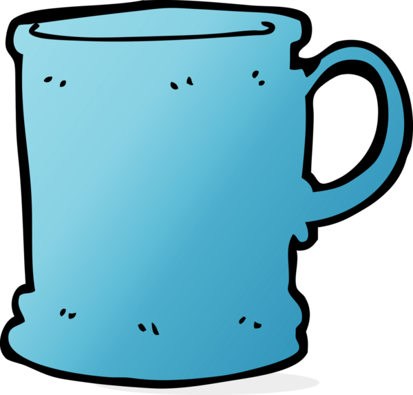 Bir insan tarafından çizilmiş karikatür kupası.