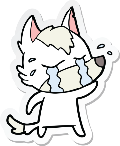 Bir insan tarafından çizilmiş bir karikatür çıkartması.