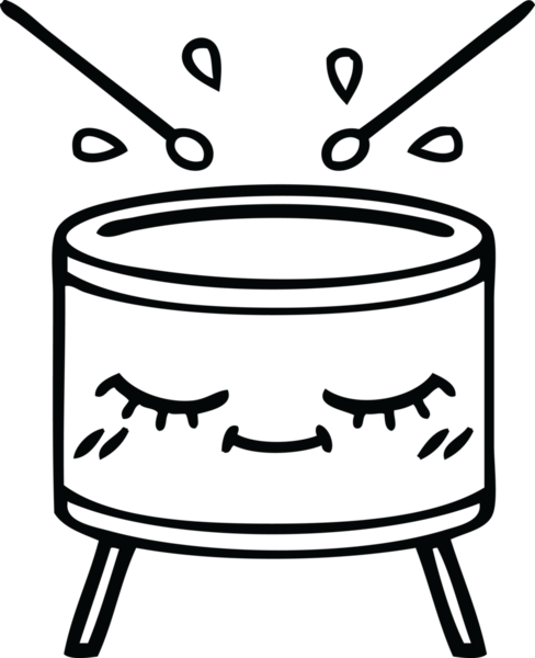 Bir insan tarafından çizilmiş davul çizimi