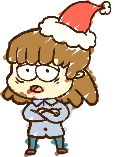 Bir insan tarafından çizilen Noel Kadın Tebeşiri