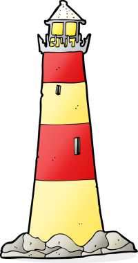 Bir insan tarafından çizilmiş çizgi film feneri.