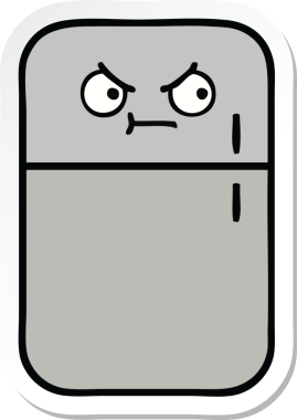 Bir insan tarafından çizilmiş şirin bir buzdolabı etiketi.