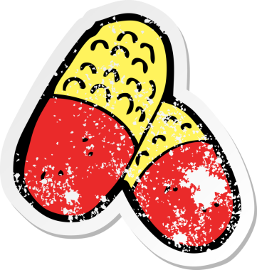 Bir insan tarafından çizilmiş bir karikatürün gerilimli yapıştırması.