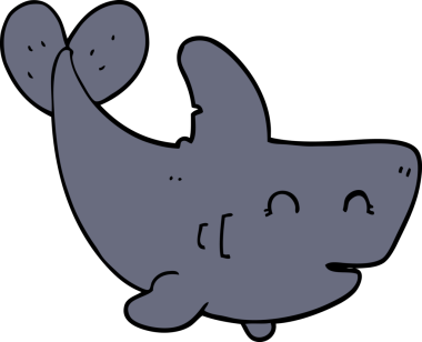 Bir insan tarafından çizilmiş bir köpek balığı.