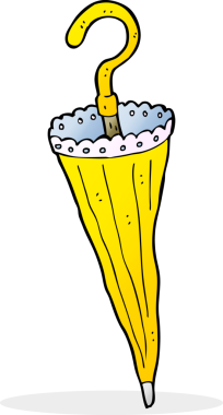 bir insan tarafından çizilmiş şemsiye.