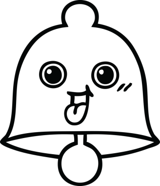 Bir insan tarafından çizilmiş bir çanın çizgi çizimi