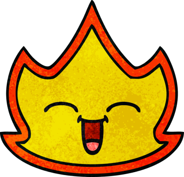 Bir insan tarafından çizilmiş bir ateşin retro grunge dokusu.