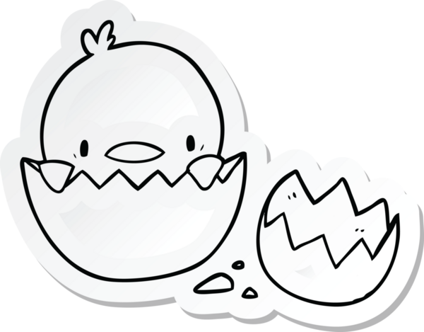 Bir insan tarafından çizilmiş bir karikatür hatunun çıkartması.