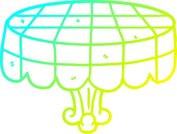 Bir insan tarafından çizilmiş bir kafe tablosunun soğuk gradyan çizgisi.