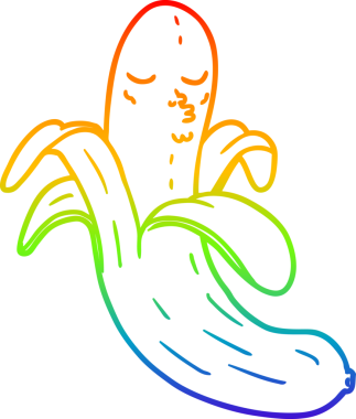 Bir insan tarafından çizilmiş en kaliteli organik muz çizgi çizimi.