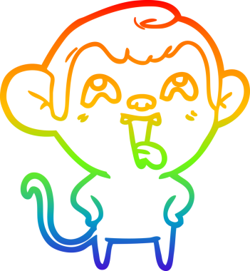 gökkuşağı gradyan çizgisi insan tarafından çizilmiş çılgın bir çizgi maymun çizimi