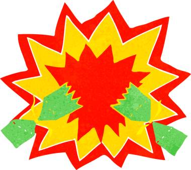 Bir insan tarafından çizilmiş noel krakeri.