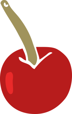 Bir insan tarafından çizilmiş karalama kirazı.