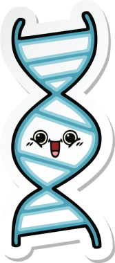 Bir insan tarafından çizilmiş şirin bir DNA ipliğinin çıkartması.