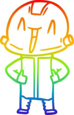 gökkuşağı gradyan çizgisi bir insan tarafından çizilmiş robot çizgi