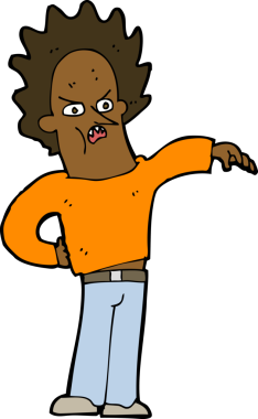 Bir insan tarafından çizilmiş edepsiz çocuk.