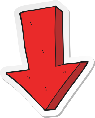 Bir insan tarafından çizilmiş çizgi film okunun çıkartması.