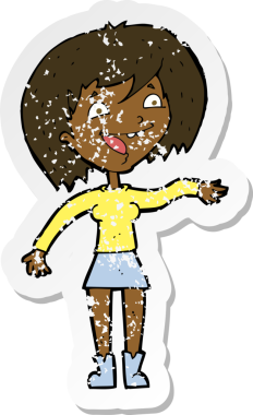 Bir insan tarafından çizilmiş sallanan bir karikatürün gerilimli yapıştırması.