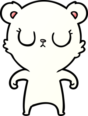 Bir insan tarafından çizilmiş kutup ayısı karikatürü