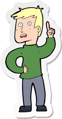 Bir insan tarafından çizilmiş bir fikri olan çizgi film çocuğunun çıkartması.