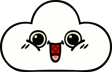 bir insan tarafından çizilmiş bir bulutun çizgi roman tarzı