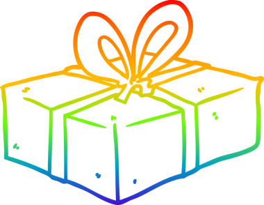 gökkuşağı gradyan çizimi bir insan tarafından çizilmiş bir hediye