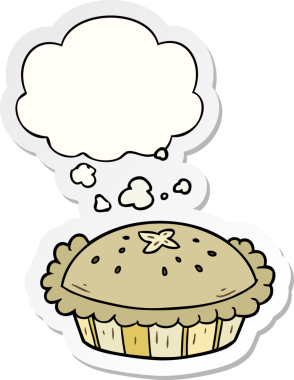 Düşünce baloncuklu karikatür turtası insan tarafından çizilmiş bir çıkartma.