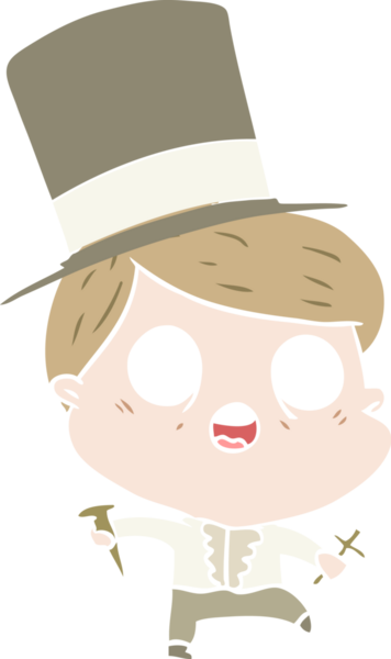 Düz renkli çizgi film karakteri bir insan tarafından çizilmiş vampirleri avlıyor.