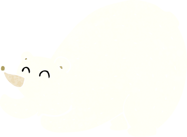 Bir insan tarafından çizilmiş kutup ayısını geren çizgi film