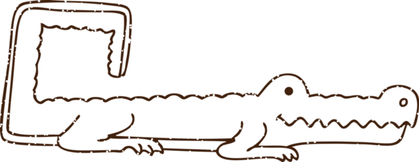 Bir insan tarafından çizilmiş Timsah Kömürü