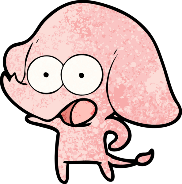 Bir insan tarafından çizilmiş şirin bir fil.