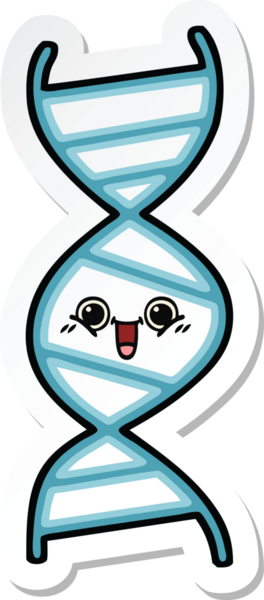 Bir insan tarafından çizilmiş şirin bir DNA ipliğinin çıkartması.