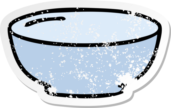 Bir insan tarafından çizilmiş garip bir el karikatür kasesinin sıkıntılı çıkartması.