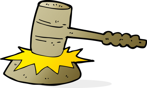 Bir insan tarafından çizilen tokmak darbesi.