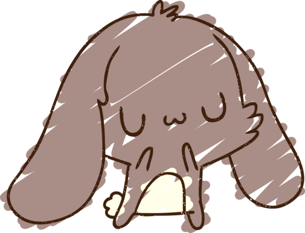 Bir insan tarafından çizilen Tavşan Tebeşiri