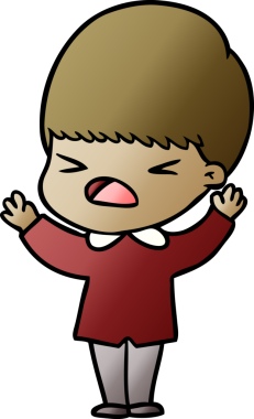 Çizgi film bir insan tarafından çizilmiş stresli adam