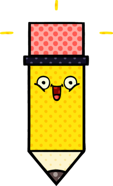 bir insan tarafından çizilmiş bir kalemin karikatürü.